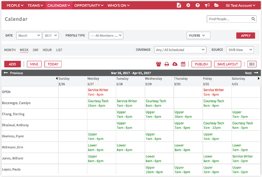 employee scheduling integrated services inc isi employee schedules