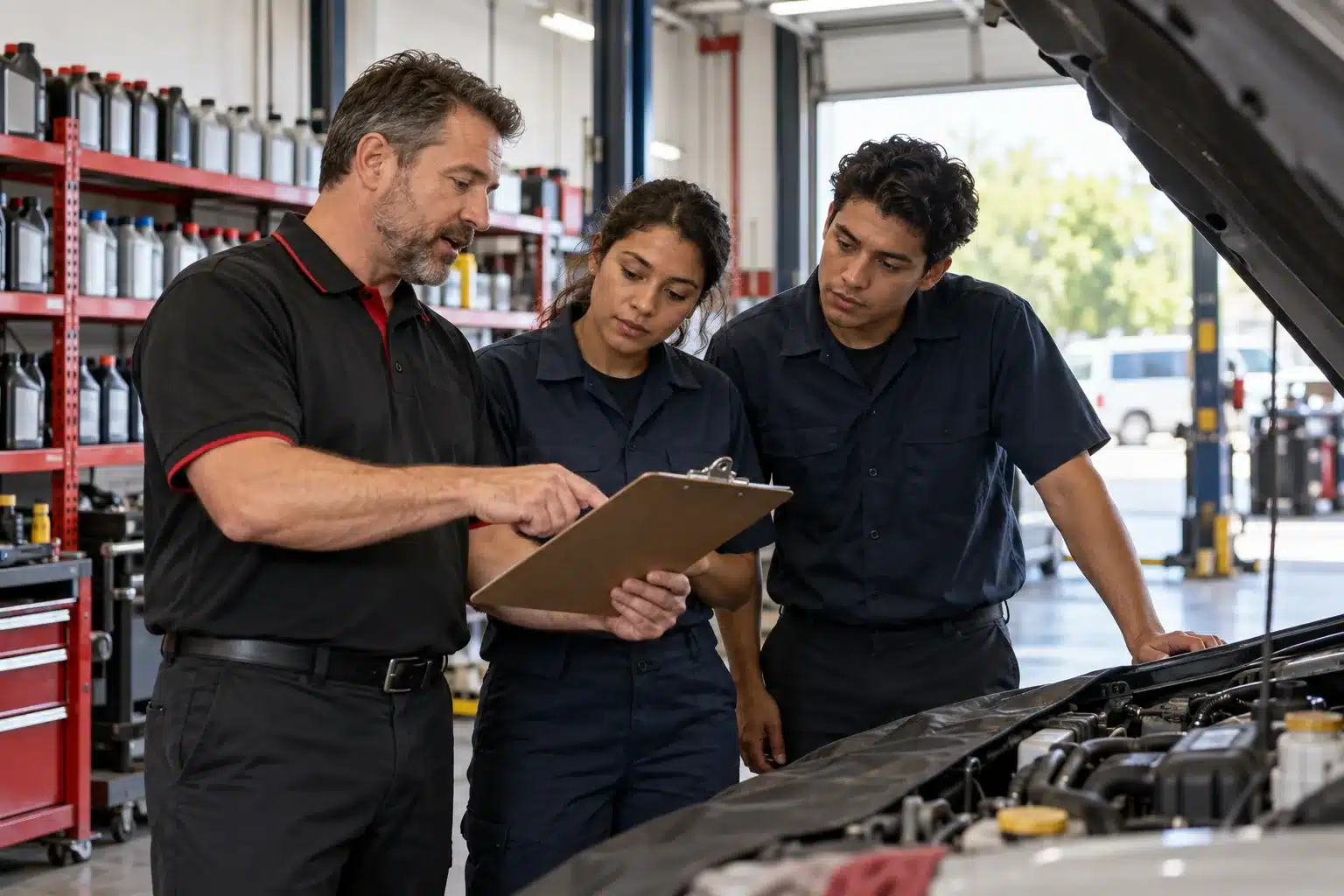 quick lube manager training technicians at second location